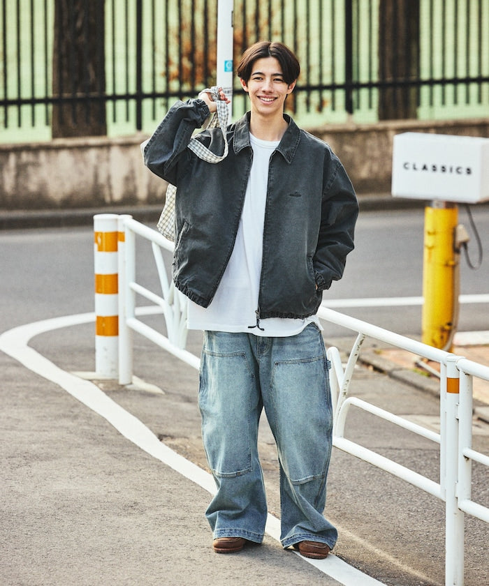 NAUTICA JP / 後染處理 斜紋布 拉鍊外套