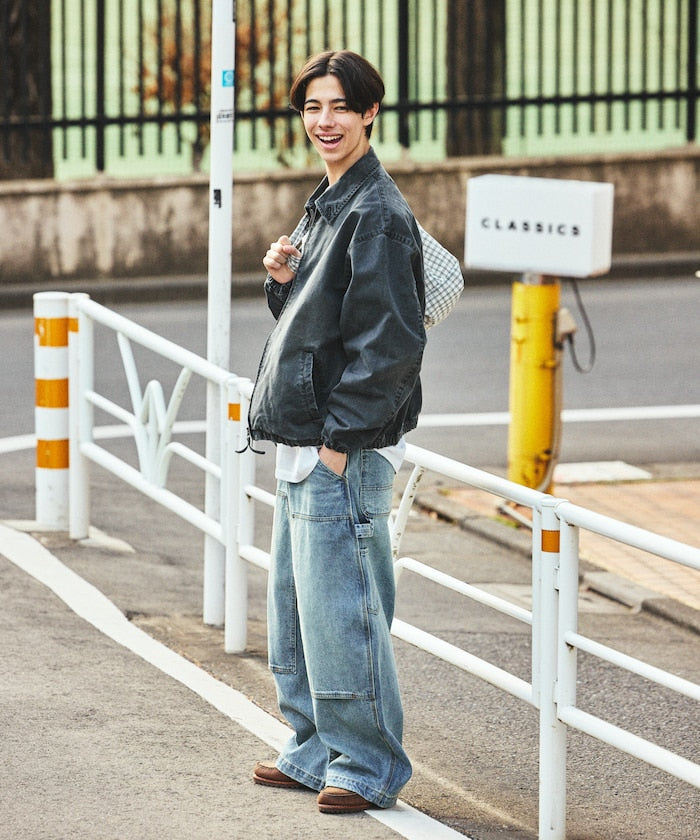 NAUTICA JP / 後染處理 斜紋布 拉鍊外套