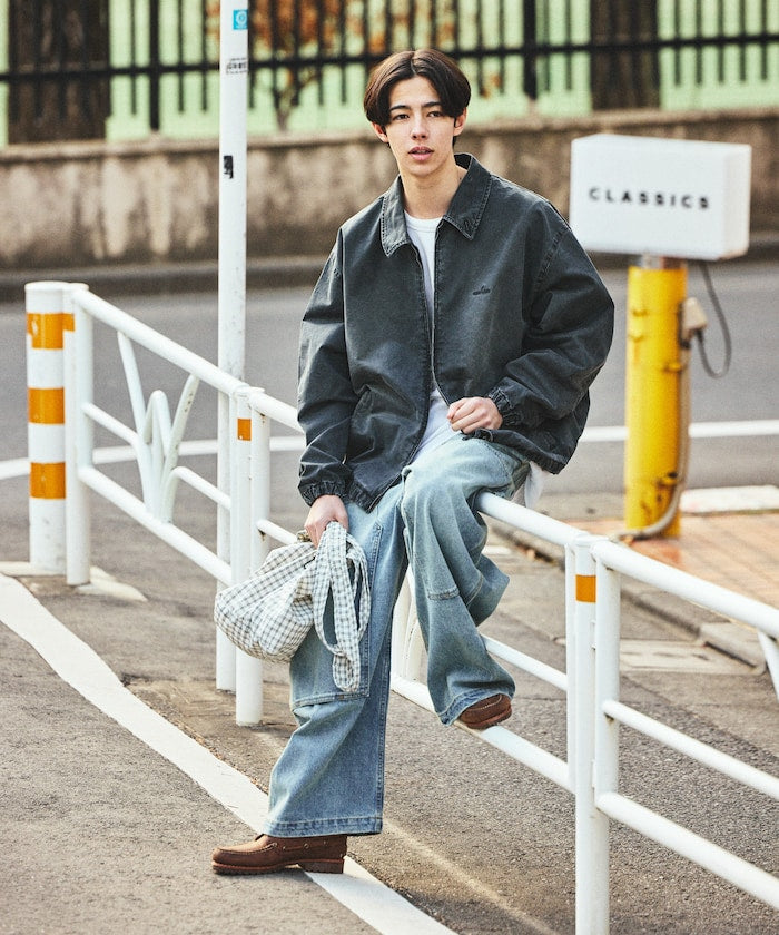 NAUTICA JP / 後染處理 斜紋布 拉鍊外套