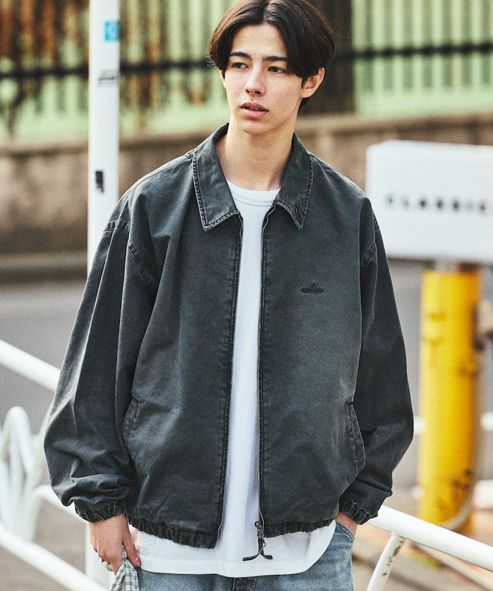 NAUTICA JP / 後染處理 斜紋布 拉鍊外套