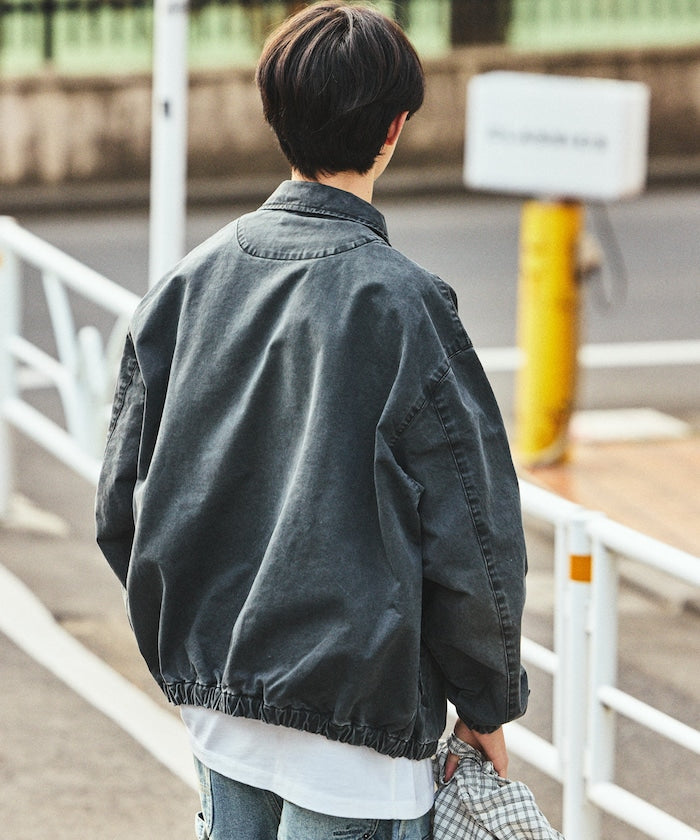 NAUTICA JP / 後染處理 斜紋布 拉鍊外套