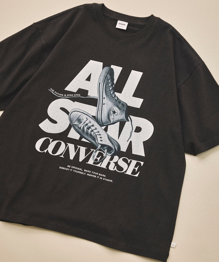 CONVERSE / 復古風格照片印花 短袖T恤