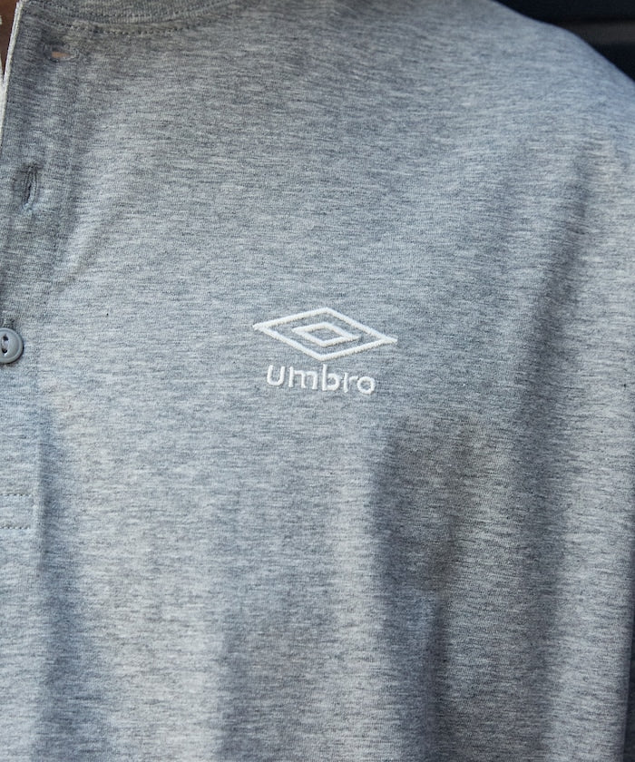 UMBRO / 吸水速乾 亨利領 短袖T恤
