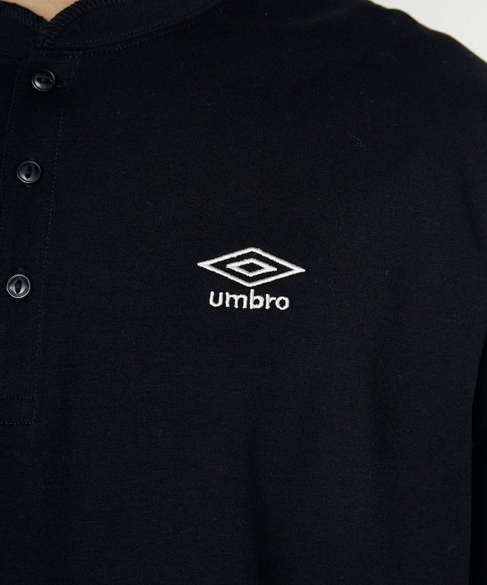 UMBRO / 吸水速乾 亨利領 短袖T恤