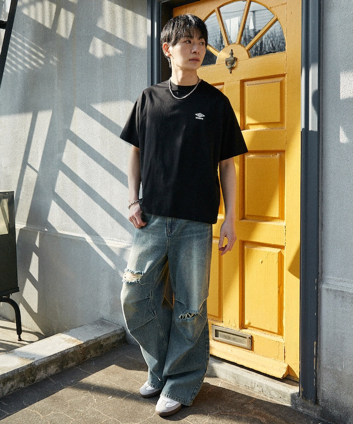 UMBRO / 吸水速乾 刺繡標誌 短袖T恤