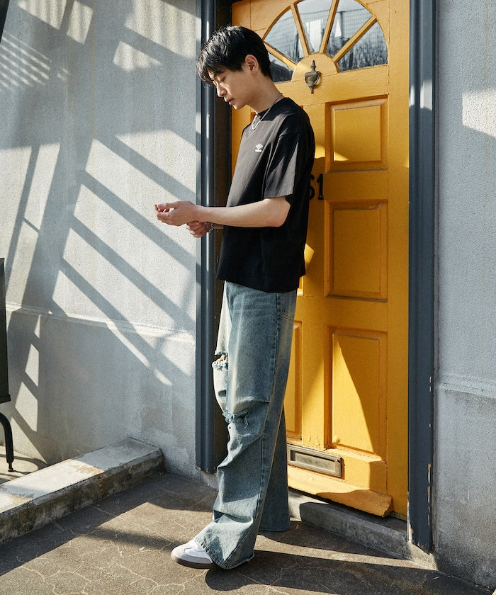 UMBRO / 吸水速乾 刺繡標誌 短袖T恤