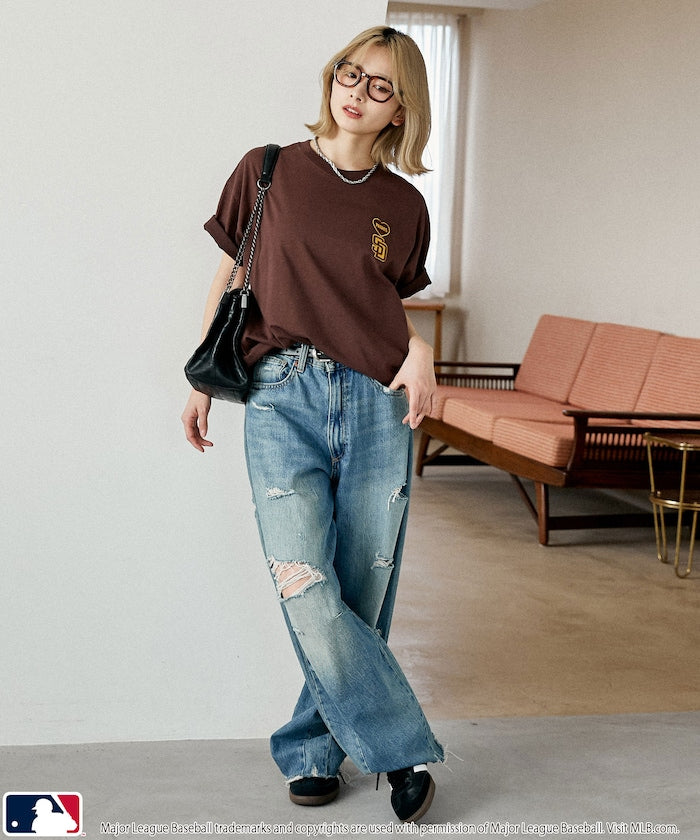 MLB x FREAK’S STORE愛心刺繡 短袖T恤