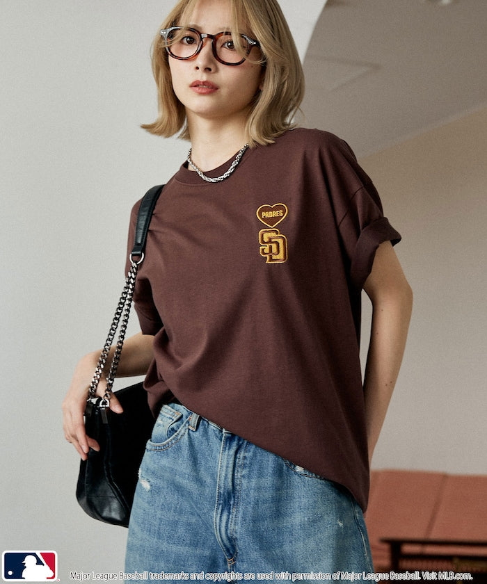 MLB x FREAK’S STORE愛心刺繡 短袖T恤
