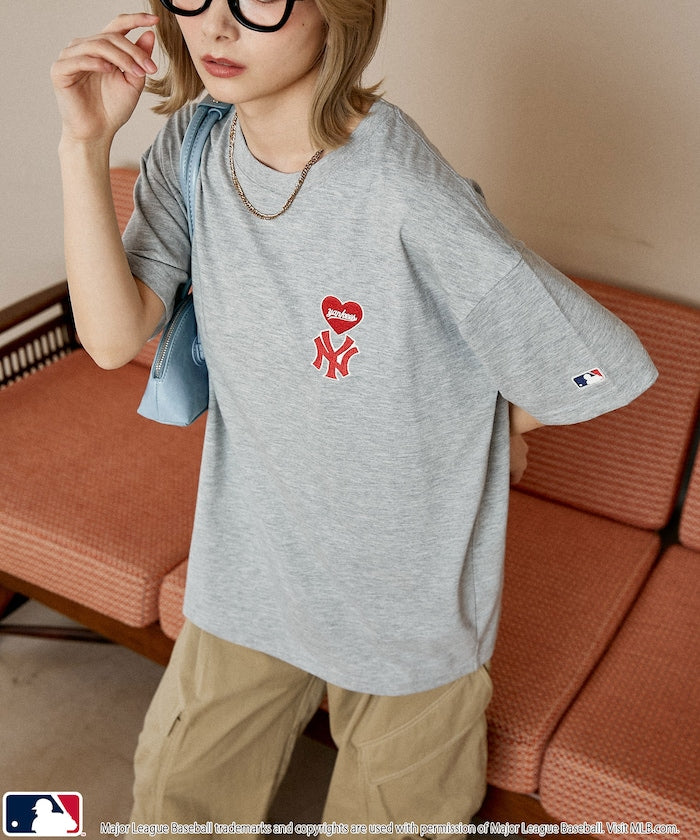 MLB x FREAK’S STORE愛心刺繡 短袖T恤