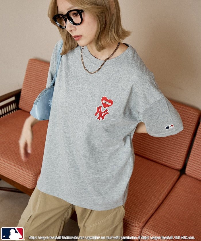 MLB x FREAK’S STORE愛心刺繡 短袖T恤