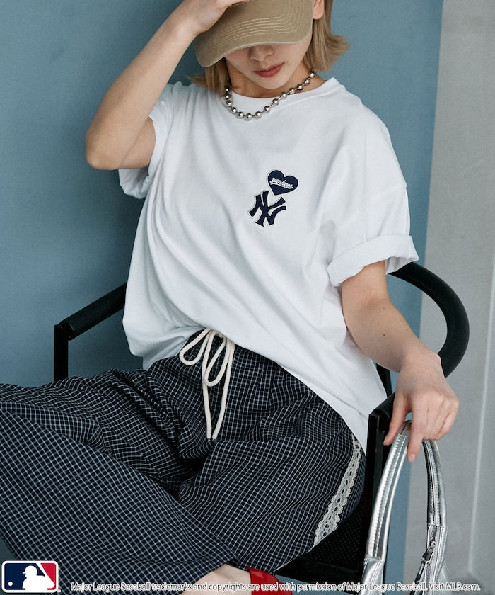 MLB x FREAK’S STORE愛心刺繡 短袖T恤