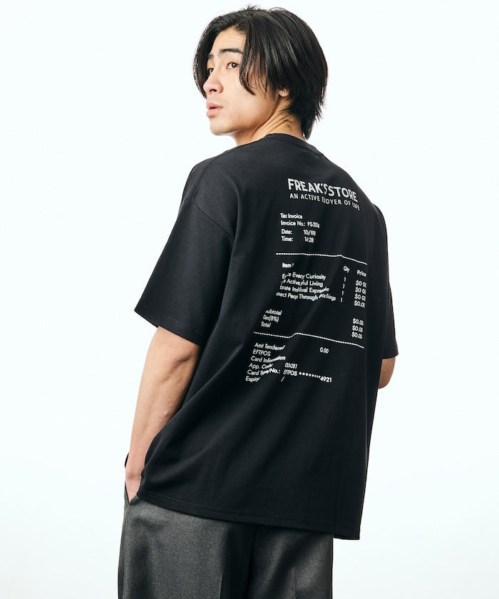 FREAK'S STORE / 收據圖像 背面印花 短袖T恤
