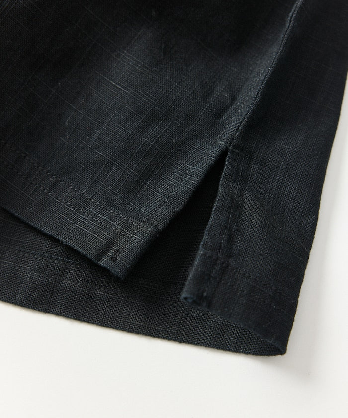 FREAK’S STORE LINEN COTTON OPEN COLLAR SS SHIRT / 亞麻棉質開領短袖襯衫