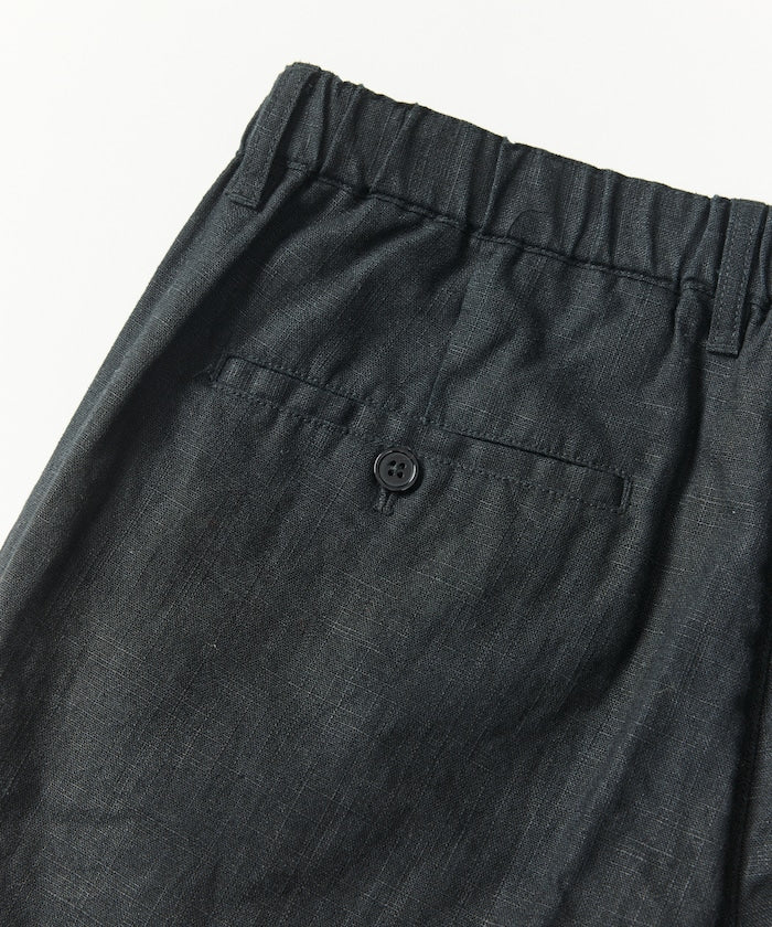 FREAK’S STORE LINEN COTTON EASY SHORT PANTS / 亞麻棉質雙褶鬆緊短褲