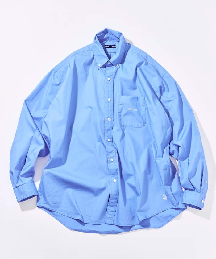 NAUTICA JP / 經典平紋寬版鈕扣領襯衫