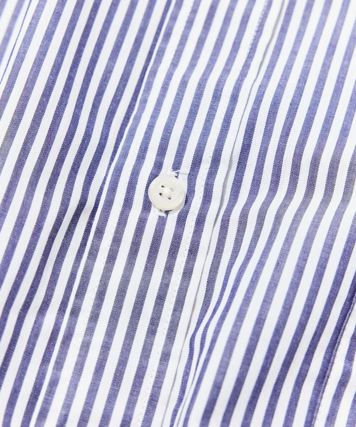 NAUTICA JP / 經典府綢條紋寬鬆扣領襯衫