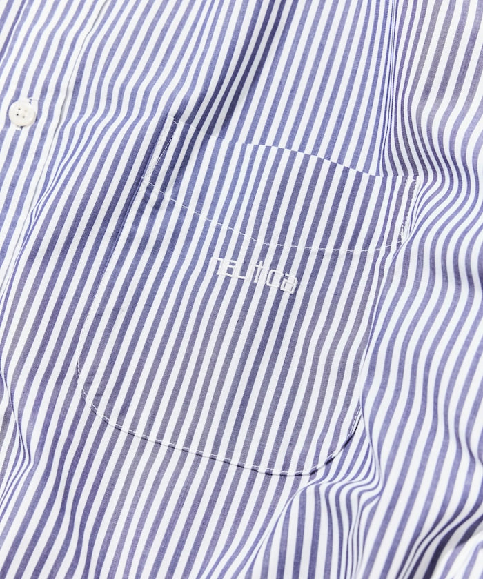 NAUTICA JP / 經典府綢條紋寬鬆扣領襯衫