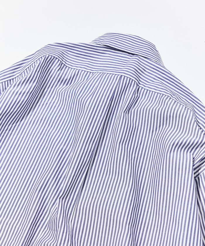 NAUTICA JP / 經典府綢條紋寬鬆扣領襯衫