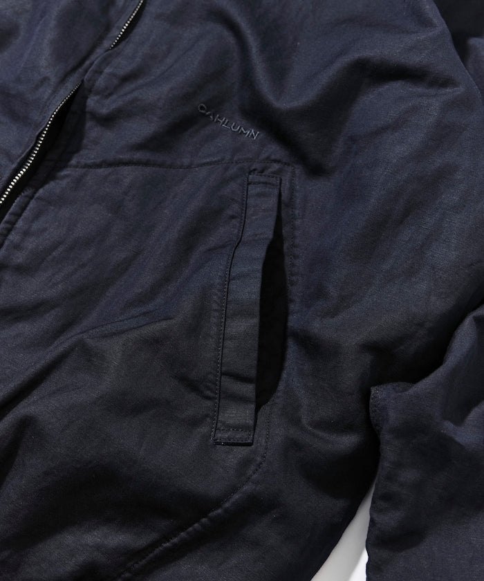 CAHLUMN Cotton Linen Harrington Jacket / 棉麻混紡 哈靈頓 立領外套