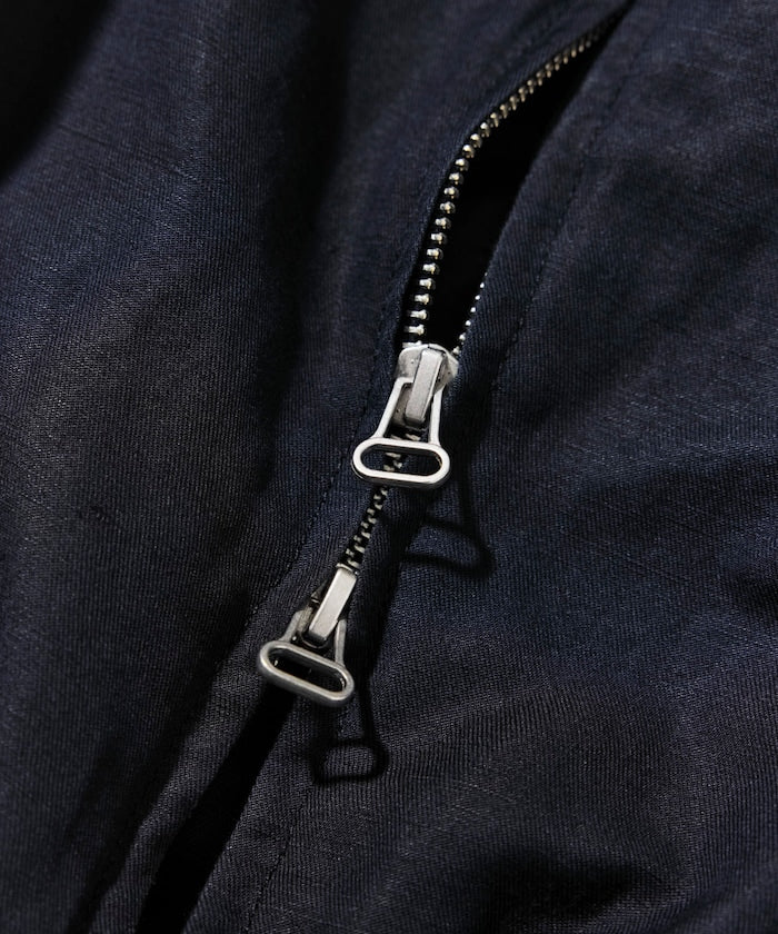 CAHLUMN Cotton Linen Harrington Jacket / 棉麻混紡 哈靈頓 立領外套