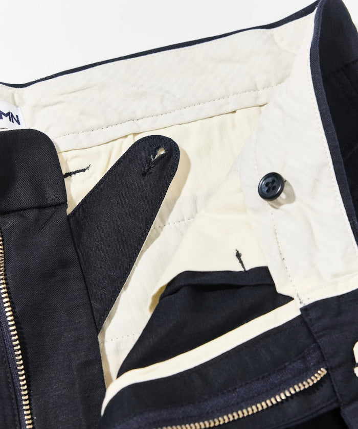 CAHLUMN Cotton Linen 2 Tuck Chino Shorts / 棉麻雙摺錐形短褲