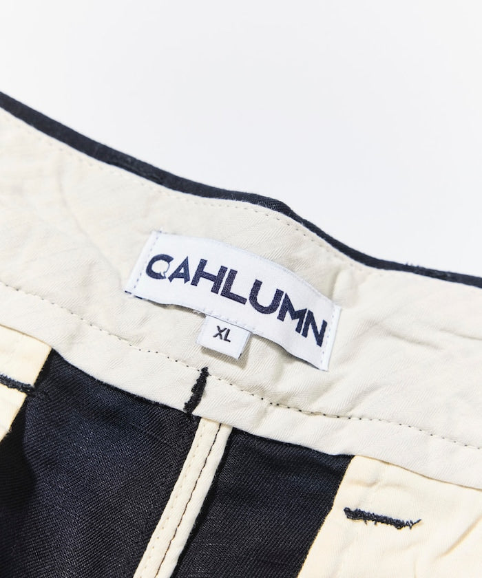 CAHLUMN Cotton Linen 2 Tuck Chino Shorts / 棉麻雙摺錐形短褲