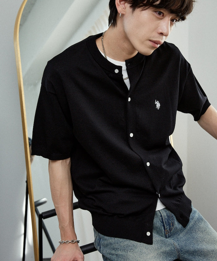 U.S. POLO ASSN. / 涼感 圓領針織開襟衫