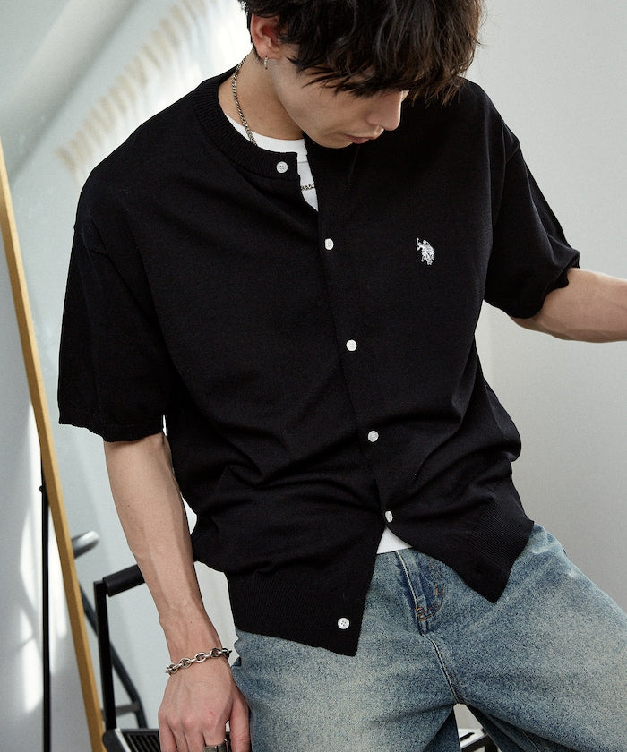 U.S. POLO ASSN. / 涼感 圓領針織開襟衫