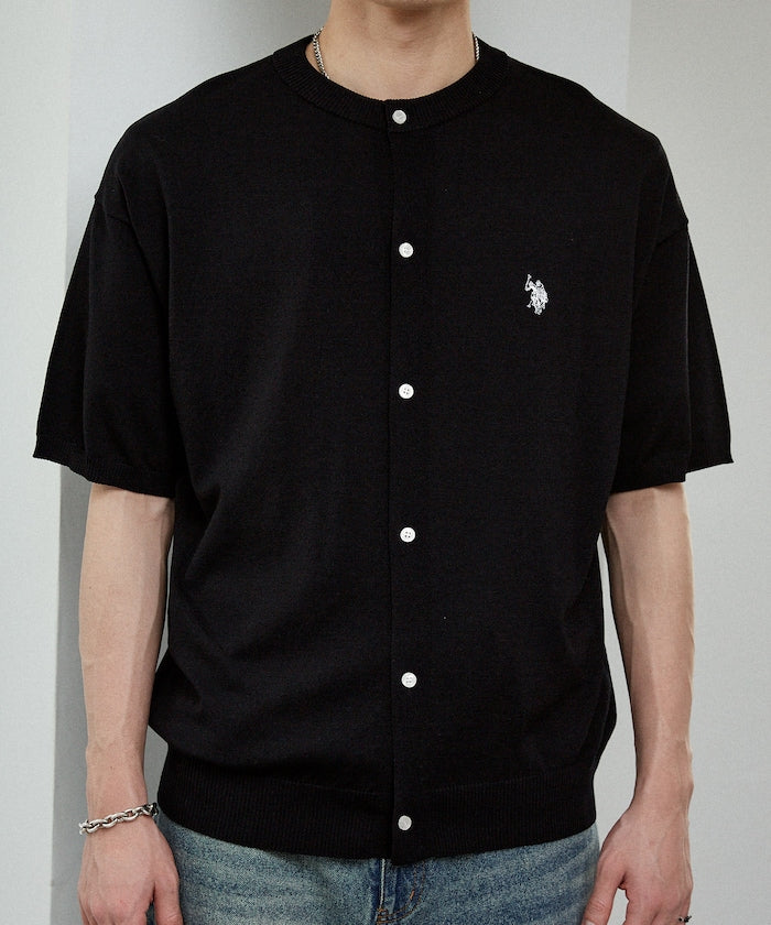 U.S. POLO ASSN. / 涼感 圓領針織開襟衫