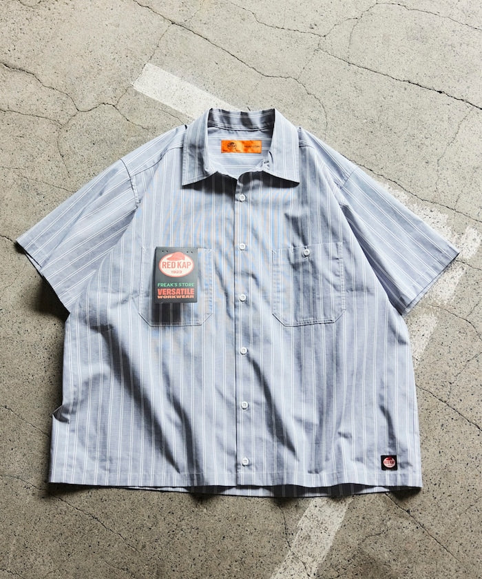 RED KAP x FREAK’S STORE / 短版條紋工作襯衫