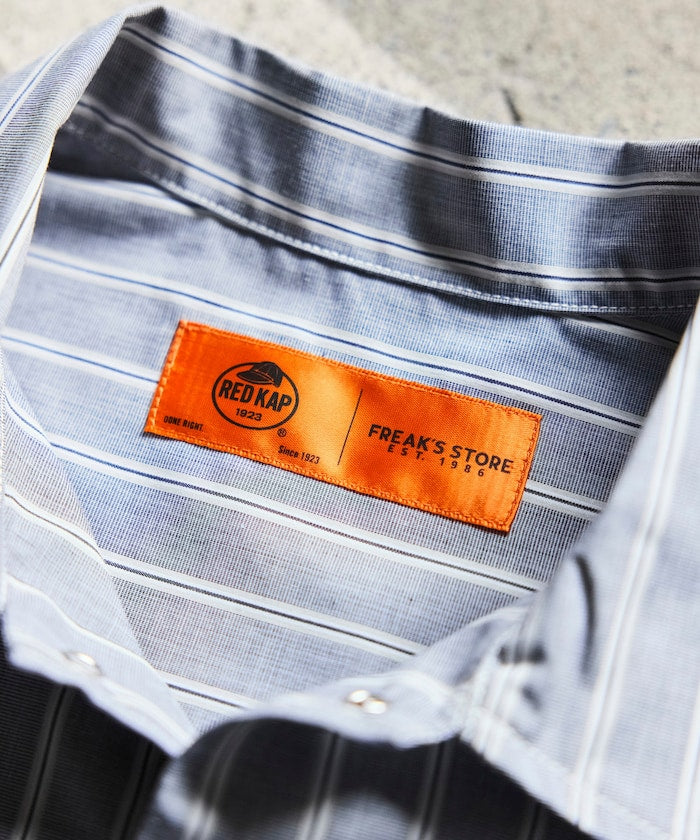 RED KAP x FREAK’S STORE / 短版條紋工作襯衫