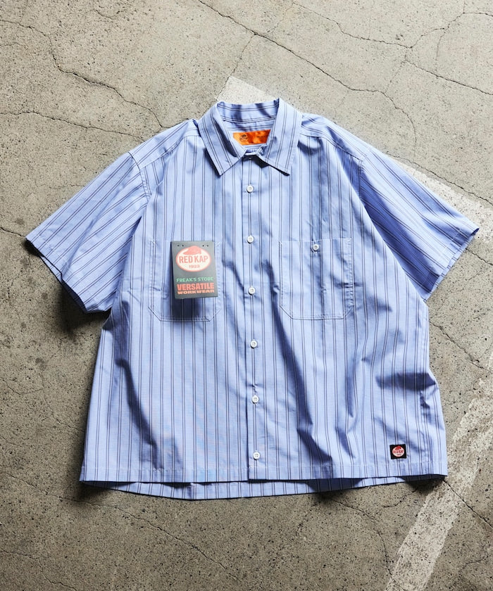 RED KAP x FREAK’S STORE / 短版條紋工作襯衫