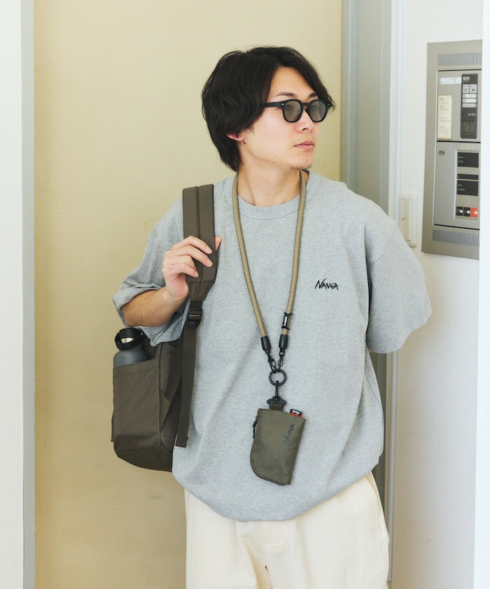 NANGA 別注 刺繍 ECO HYBRID LOGO TEE / 環保混紡刺繡標誌寬版T恤
