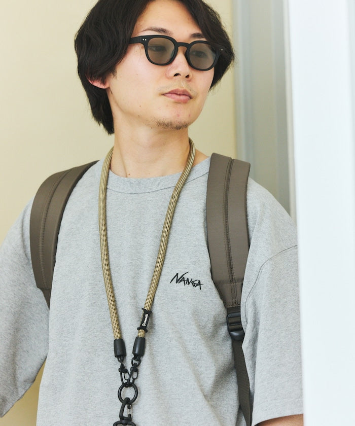 NANGA 別注 刺繍 ECO HYBRID LOGO TEE / 環保混紡刺繡標誌寬版T恤