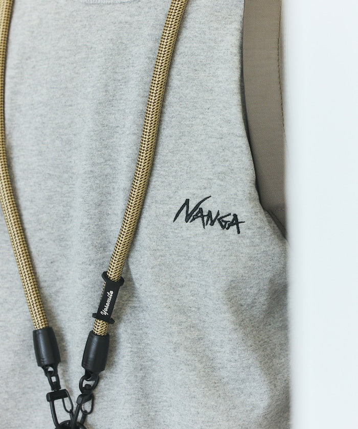 NANGA 別注 刺繍 ECO HYBRID LOGO TEE / 環保混紡刺繡標誌寬版T恤