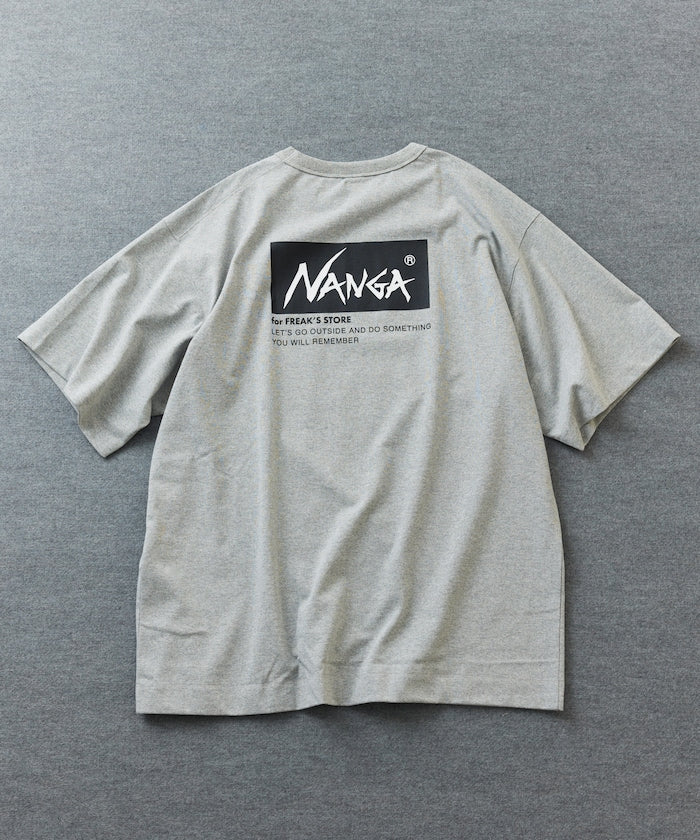 NANGA 別注 刺繍 ECO HYBRID LOGO TEE / 環保混紡刺繡標誌寬版T恤