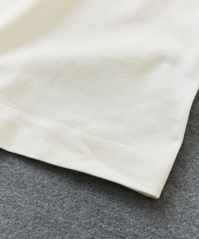 NANGA 別注 刺繍 ECO HYBRID LOGO TEE / 環保混紡刺繡標誌寬版T恤