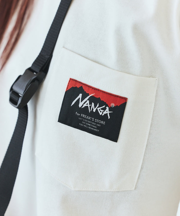 NANGA 別注 ECO HYBRID CONTOUR LOGO TEE / 等高線圖形口袋短袖 T 恤