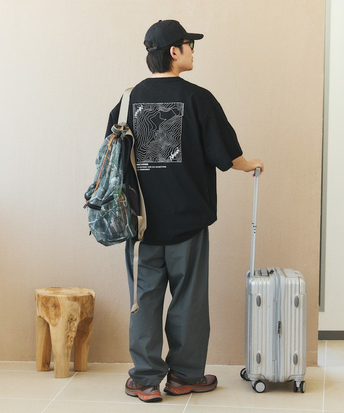 NANGA 別注 ECO HYBRID CONTOUR LOGO TEE / 等高線圖形口袋短袖 T 恤
