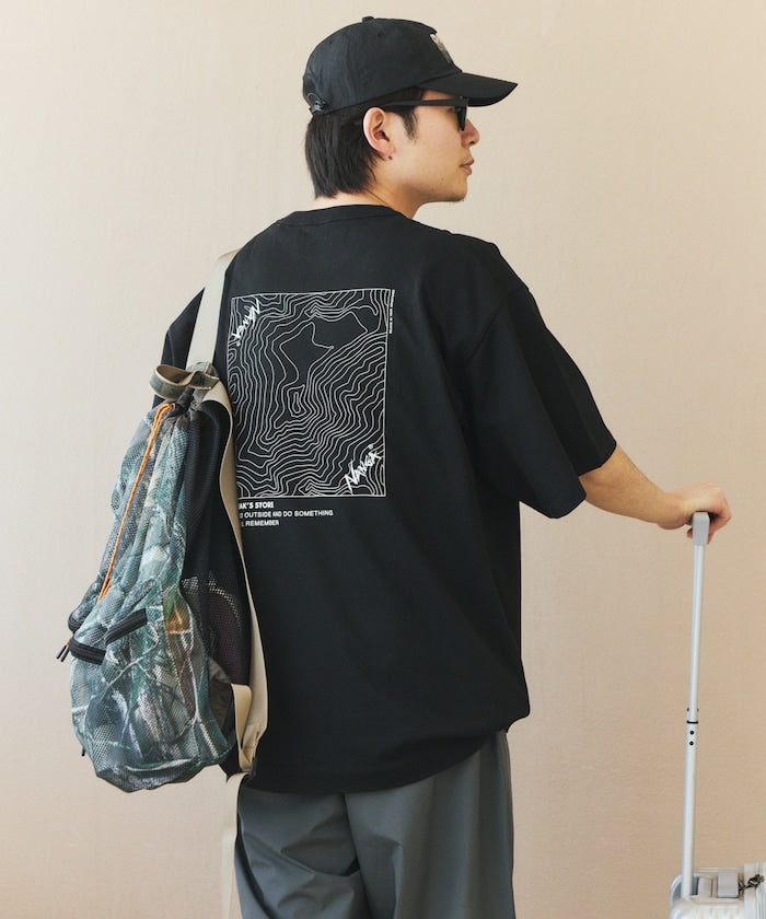 NANGA 別注 ECO HYBRID CONTOUR LOGO TEE / 等高線圖形口袋短袖 T 恤