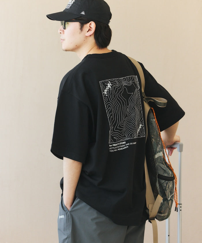NANGA 別注 ECO HYBRID CONTOUR LOGO TEE / 等高線圖形口袋短袖 T 恤