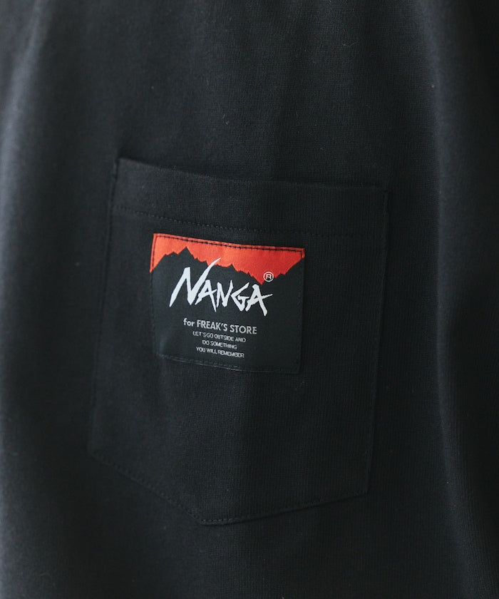 NANGA 別注 ECO HYBRID CONTOUR LOGO TEE / 等高線圖形口袋短袖 T 恤