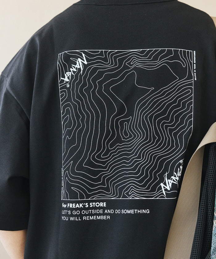 NANGA 別注 ECO HYBRID CONTOUR LOGO TEE / 等高線圖形口袋短袖 T 恤