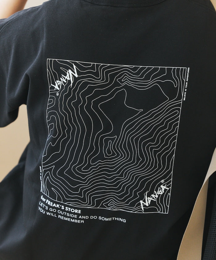 NANGA 別注 ECO HYBRID CONTOUR LOGO TEE / 等高線圖形口袋短袖 T 恤