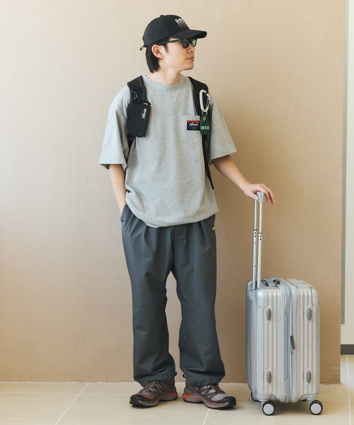 NANGA 別注 ECO HYBRID CONTOUR LOGO TEE / 等高線圖形口袋短袖 T 恤