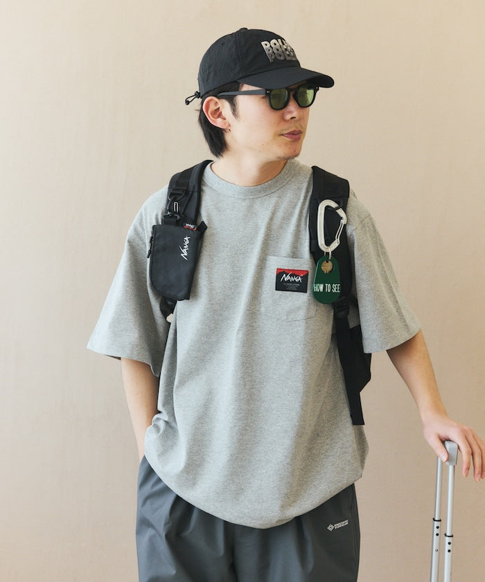 NANGA 別注 ECO HYBRID CONTOUR LOGO TEE / 等高線圖形口袋短袖 T 恤