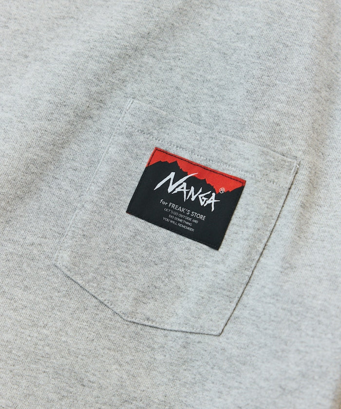 NANGA 別注 ECO HYBRID CONTOUR LOGO TEE / 等高線圖形口袋短袖 T 恤