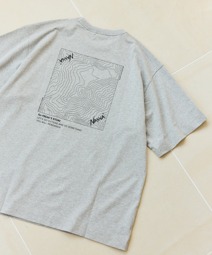 NANGA 別注 ECO HYBRID CONTOUR LOGO TEE / 等高線圖形口袋短袖 T 恤