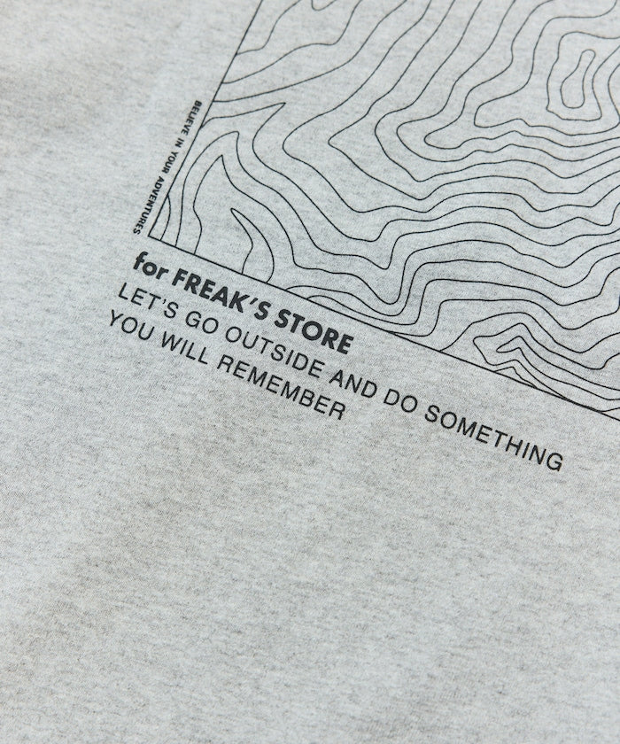 NANGA 別注 ECO HYBRID CONTOUR LOGO TEE / 等高線圖形口袋短袖 T 恤