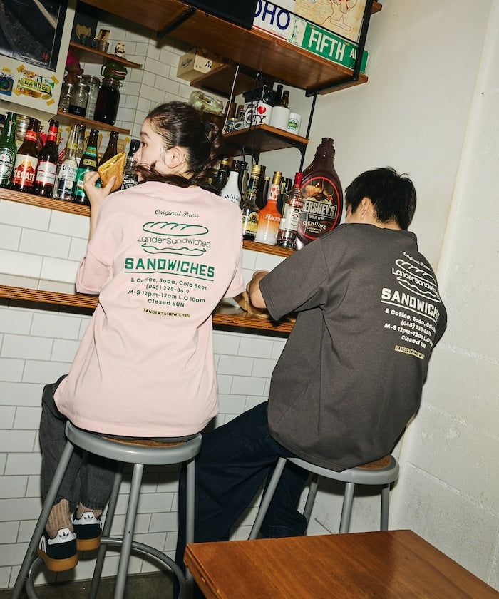 LANDER SANDWICHES × FREAK'S STORE / 背面印花 短袖T恤